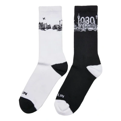 Image of Mister Tee Major CITY 2PACK Socks, Men&#039;s, Size: 6 8, Black white