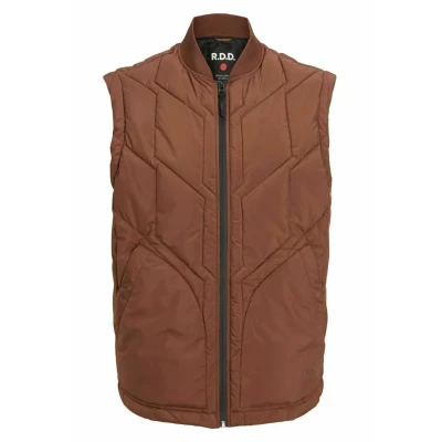 Image of R.D.D. Royal Denim Division Bernie Stepp Waistcoat, Men&#039;s, Size: Medium, Cocoa brown
