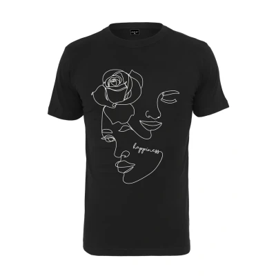 Image of Mister Tee ONE LINE ROSE Print Tshirt, Women&#039;s, Size: Large, Black