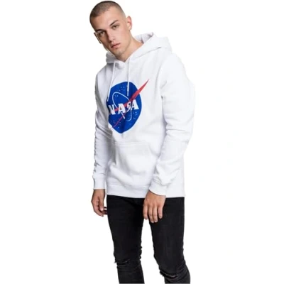 Image of Mister Tee NASA Hoody Hoodie, Men&#039;s, Size: Medium, White