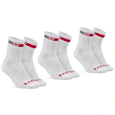 Image of Gripgrab Classic Regular CUT Summer Socks 3 PACK Unisex Sports socks, Size: Medium, White
