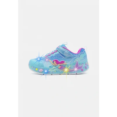 Image of Skechers Mermaid Dreams Trainers Blue sparkle/multicoloured for kids, Size: 2, sparkle/multi coloured Textile/synthetics