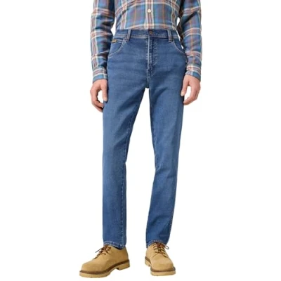 Image of Wrangler Texas Slim fit jeans, Men&#039;s, Size: 46x32, Ridge wash