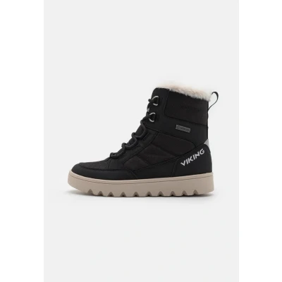 Image of Viking Fleek WARM GTX ZIP Unisex Laceup boots for kids, Size: 11.5K, Black Synthetics/textile