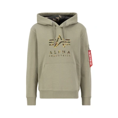 Image of ALPHA INDUSTRIES Men&#039;s Camo TPU Hoodie Hooded Sweatshirt, Olive, M