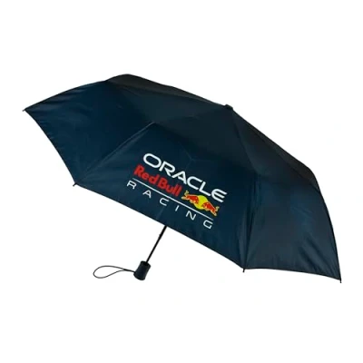 Image of Undercover Red Bull Racing Pocket Umbrella Foldable Automatic with 4 Printed Panels Polyester, Fibre Frame, Plastic Handle Licensed Product Diameter: 94 cm, blue,