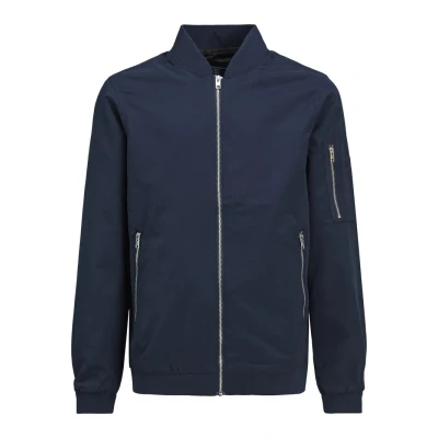 Image of JACK &amp; JONES Boys Bomber Jacket Full Zip Outdoor Warm Long Sleeve Casual for Boys, navy, 176