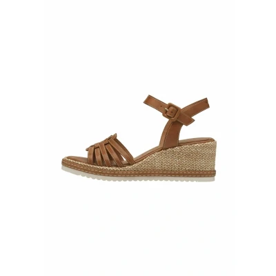 Image of Tamaris Wedge sandals, Women&#039;s, Size: 5.5, Cognac shoes