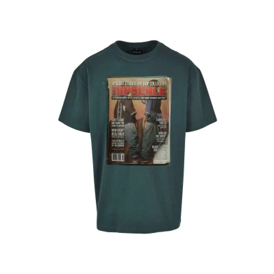 Image of Upscale by Mister Tee Unisex Magazine Print Tshirt, Size: Large, Bottlegreen