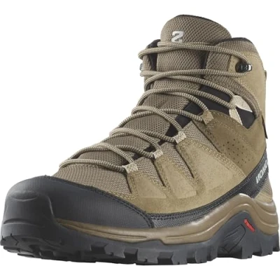 Image of Salomon Quest ROVE GORE TEX Hiking shoes, Men&#039;s, Size: 10.5, Kangaroo/kelp/black Leather and textile
