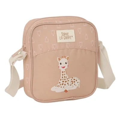 Image of SOPHIE LA GIRAFE HONEY Small Messenger Bag, Children&#039;s Ideal for Children from 5 to 14 Years, Comfortable and Versatile, Quality Resistance, 16 x 4 18 cm, Light Beige,