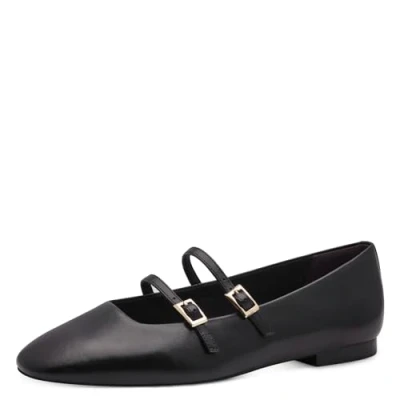 Image of Tamaris Ankle strap ballet pumps, Women&#039;s, Size: 6.5, Black shoes