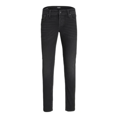 Image of Jack &amp; Jones Junior Jjiglenn Jjoriginal Slim fit jeans for kids, Size: 3y, Black denim