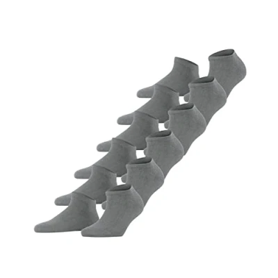 Image of Falke Happy 6PACK Sneaker Socks Everyday Casual Socks, Women&#039;s, Size: 2.5 4.5, Light grey