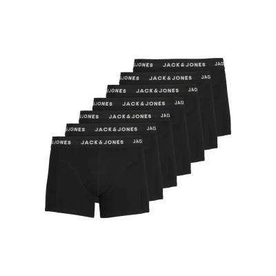 Image of Jack &amp; Jones Jachuey Trunks 7 PACK Pants, Men&#039;s, Size: Small, Black