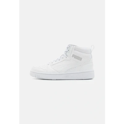 Image of Puma Rebound V6 Unisex Hightop trainers, Size: 8, White/cool light gray High quality imitation leather