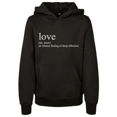 Image of Mister Tee LOVE Definition Hoodie for kids, Size: 5 6y, Black