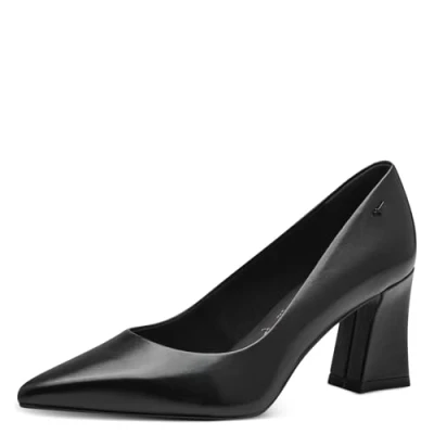 Image of Tamaris Women&#039;s 1 22427 43 Pump, Black Leather, 6.5 UK