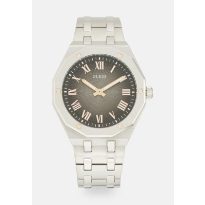 Image of Guess Asset Watch silvercoloured, Men&#039;s, Size: One Size, Silver coloured