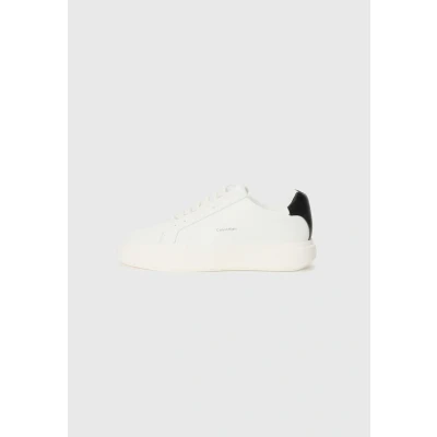 Image of Calvin Klein Men&#039;s Chunky Cupsole Laceup LTH Ym0ym01344 Low Top, White Bright Black, 6.5 UK