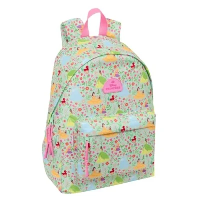 Image of PRINCESAS DISNEY BLOOM Laptop Backpack 14.1&quot;, Ideal for Young People of Different Ages, Comfortable and Versatile, Quality Resistance, 31 x 13 43 cm, Aqua Green/Light Pink, M, Casual,