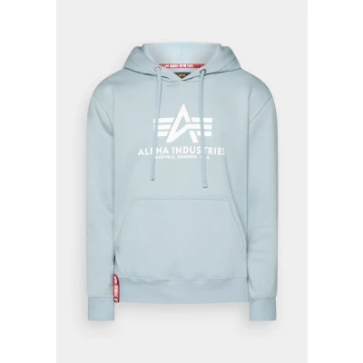 Image of Alpha Industries Basic Hoodie, Men&#039;s, Size: Medium, Grey blue