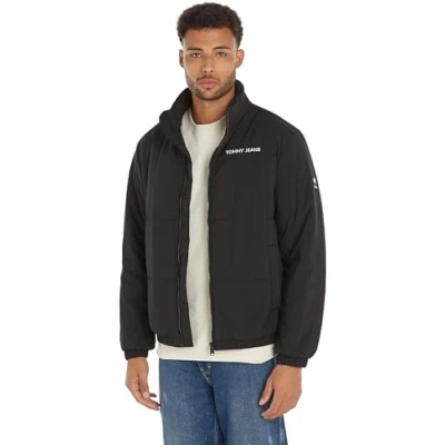 Image of Tommy Jeans Essential Quilted Jacket Winter jacket, Men&#039;s, Size: 44, Black