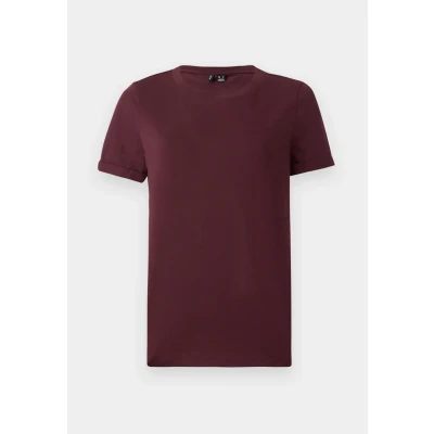 Image of Vero Moda Vmpaula Basic Tshirt, Women&#039;s, Size: XS, Winetasting