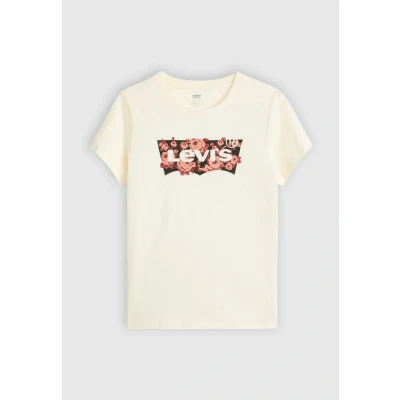 Image of Levi&#039;s THE Perfect TEE Print Tshirt, Women&#039;s, Size: XS, Gab rose bw fill egret
