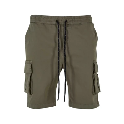 Image of Urban Classics Men&#039;s Drawstring Cargo Shorts, Olive, S