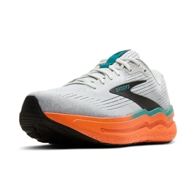 Image of Brooks Ghost MAX 2 Road running shoes, Men&#039;s, Size: 11.5, Grey orange teal Textile