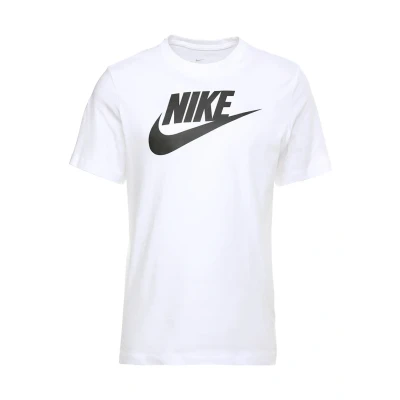 Image of Nike Sportswear TEE ICON Futura Unisex Print Tshirt, Men&#039;s, Size: XS, White/black
