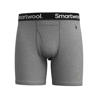 Image of Smartwool Merino Boxer Briefs, Men&#039;s, Size: Medium, Light gray heather