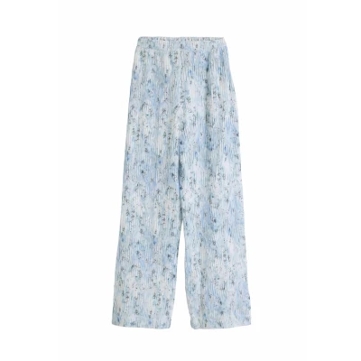 Image of Desigual Pleated LONG Trousers, Women&#039;s, Size: 14, Blue