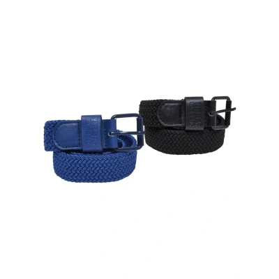 Image of Urban Classics 2 PACK Unisex Braided belt, Size: L/XL, Black spaceblue
