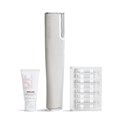 Image of DERMAFLASH Luxe+ Advanced Sonic Dermaplaning and Peach Fuzz Removal (Various Colours) Stone