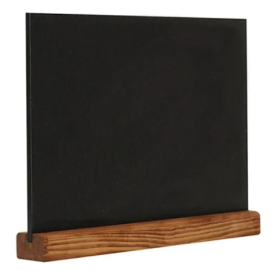 Image of EUROPEL Chalkboard Sign Desktop A5 Portrait, Pine Wood Base with Matt Black Finish, Double Sided, for Water Based Marker, Restaurant, Hotel, Conference, Festivals, Food Truck, Counter