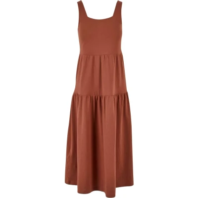 Image of Urban Classics 7/8 Length Valance Summer Jersey dress, Women&#039;s, Size: Large, Terracotta
