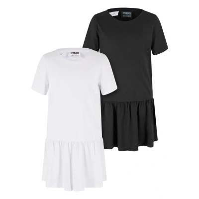 Image of Urban Classics Girl&#039;s Dress, White+black, 110 cm 116