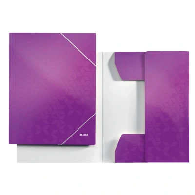 Image of Leitz WOW folders (Violet, Polypropylene, A4, Paper, Elastic band)