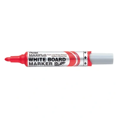 Image of Pentel MWL5M BO whiteboard marker Maxiflo with pumping system round point, 2.5 mm, 1 piece, red