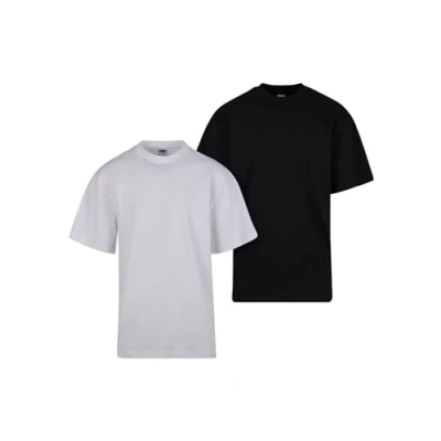 Image of Urban Classics TEE 2PACK Basic Tshirt, Men&#039;s, Size: 4XL, White black
