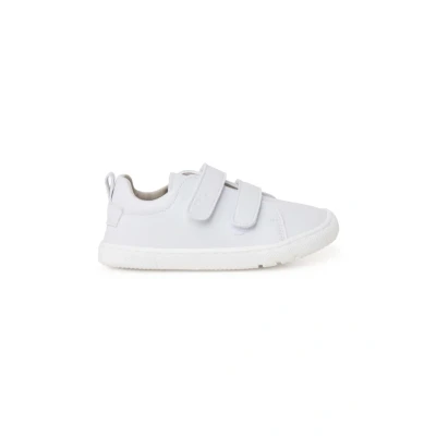 Image of Pisamonas Barefoot School Trainers Double Hook And Loop Strap Size 11 Color White