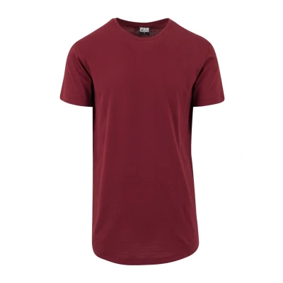 Image of Urban Classics Shaped LONG DO NOT USE Basic Tshirt, Men&#039;s, Size: Medium, Burgundy