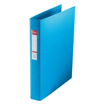 Image of Esselte 4 Ring Binder, PP, Holds up to 190 Sheets, Vivida Range, 42 mm Spine, 14452 A4, Blue