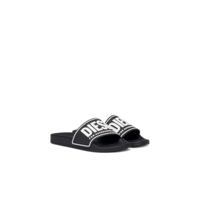 Image of Diesel Pool slides blackwhite (y02854p4441h0958), Women&#039;s, Size: 6, Black white (y02854 p4441 h0958) Soft synthetic