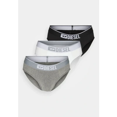 Image of Diesel UMBR Andrethreepack Briefs, Men&#039;s, Size: Small, White/gray/black