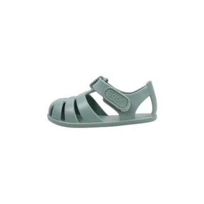 Image of Igor Nemo Solid Beige Rubber Strap Sandals, Green, 32 EU