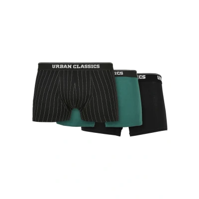 Image of Urban Classics 3PACK Pants, Men&#039;s, Size: Small, Pinstripe aop/black/treegreen