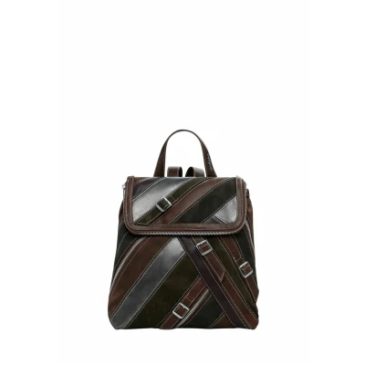 Image of Desigual Small WITH Straps AND Zippers Rucksack, Women&#039;s, Size: One Size, Brown